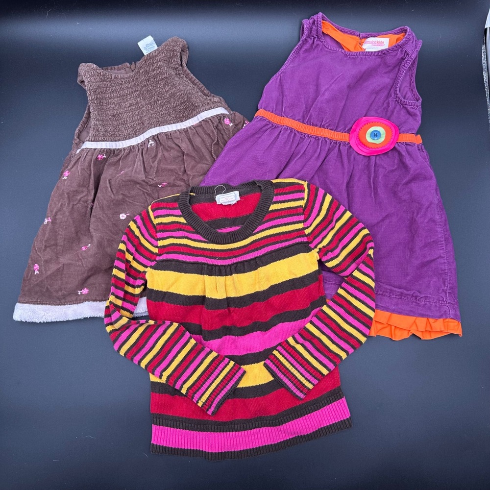 Vintage Girls 100% Cotton Dresses Bundle Circo Genuine Kids 18 24M